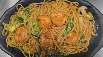 Shrimp Teppanyaki Lo Mein — 100 Boil Pot & Grill